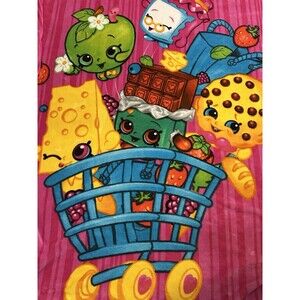 Shopkins Plush Throw Blanket 100x70